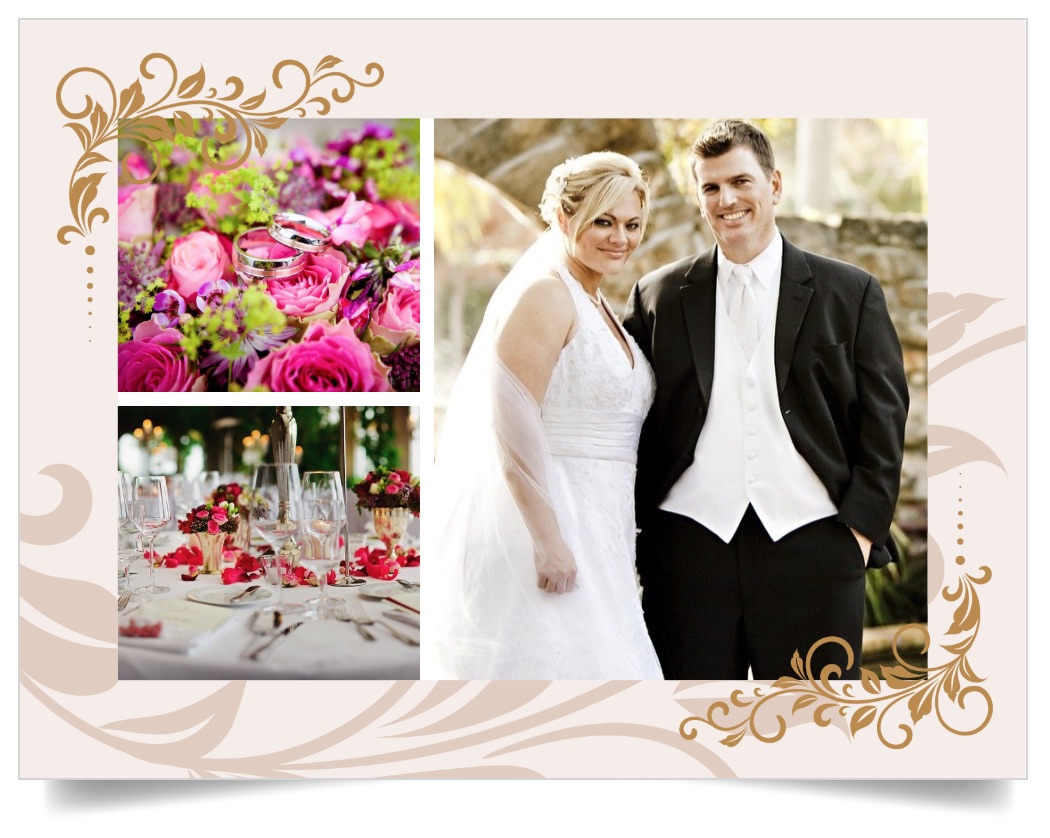 An example of a wedding keepsake card