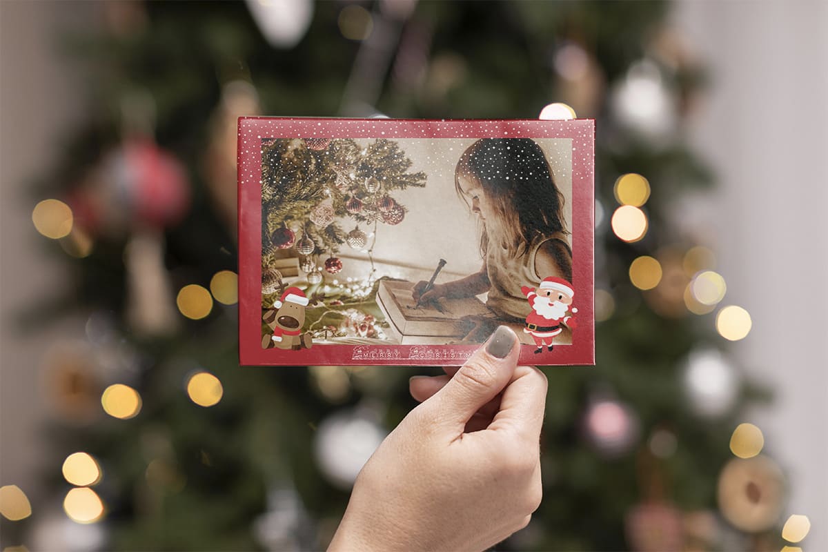 An example of a Christmas card